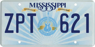 MS license plate ZPT621