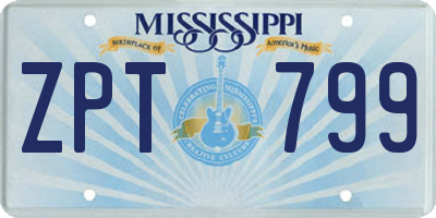 MS license plate ZPT799