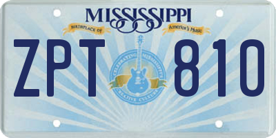 MS license plate ZPT810