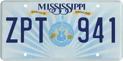 MS license plate ZPT941
