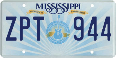MS license plate ZPT944