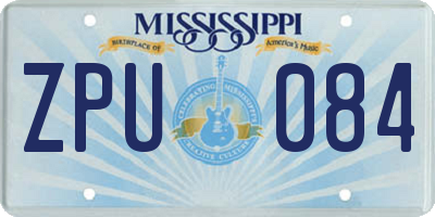 MS license plate ZPU084