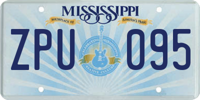 MS license plate ZPU095