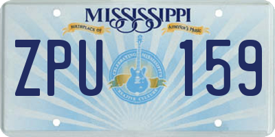 MS license plate ZPU159