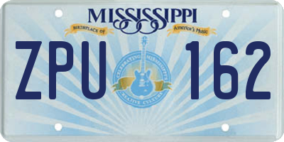MS license plate ZPU162