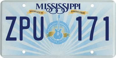 MS license plate ZPU171