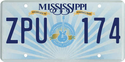 MS license plate ZPU174