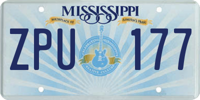 MS license plate ZPU177