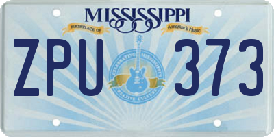 MS license plate ZPU373