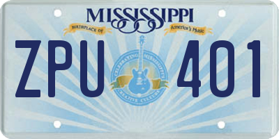 MS license plate ZPU401