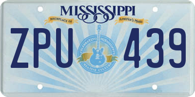 MS license plate ZPU439