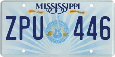 MS license plate ZPU446