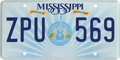 MS license plate ZPU569