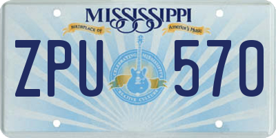 MS license plate ZPU570