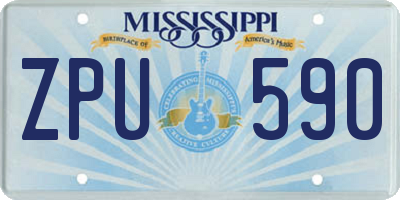 MS license plate ZPU590