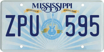 MS license plate ZPU595
