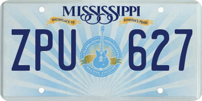 MS license plate ZPU627