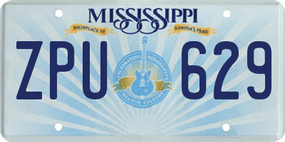 MS license plate ZPU629