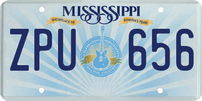 MS license plate ZPU656