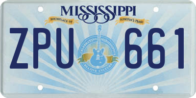 MS license plate ZPU661