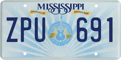 MS license plate ZPU691