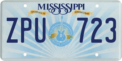 MS license plate ZPU723