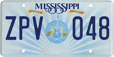 MS license plate ZPV048