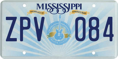 MS license plate ZPV084