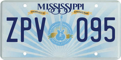MS license plate ZPV095