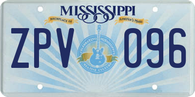 MS license plate ZPV096