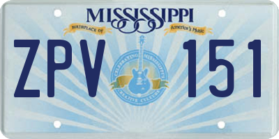 MS license plate ZPV151