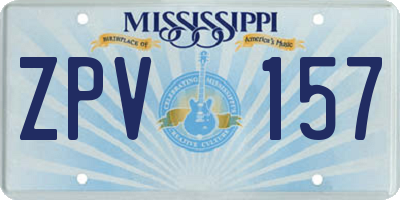 MS license plate ZPV157