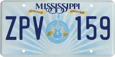 MS license plate ZPV159