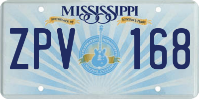 MS license plate ZPV168