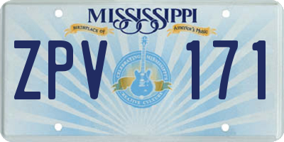 MS license plate ZPV171