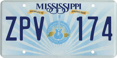 MS license plate ZPV174