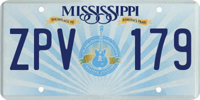 MS license plate ZPV179