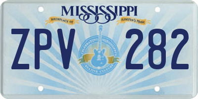 MS license plate ZPV282