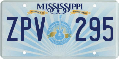 MS license plate ZPV295