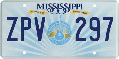 MS license plate ZPV297