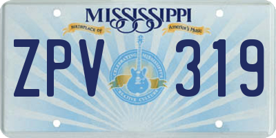 MS license plate ZPV319