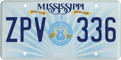 MS license plate ZPV336