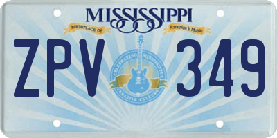 MS license plate ZPV349