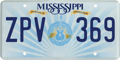 MS license plate ZPV369