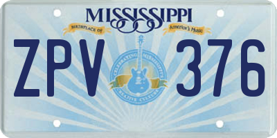 MS license plate ZPV376