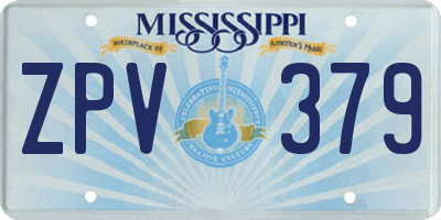 MS license plate ZPV379