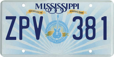MS license plate ZPV381