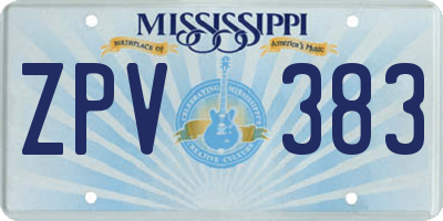 MS license plate ZPV383