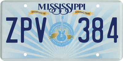 MS license plate ZPV384