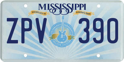 MS license plate ZPV390